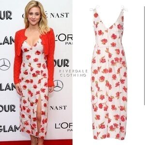 ALTUZARRA Llaria Poppy-Devore Floral Print Sleeveless Midi Dress FR38 NWT